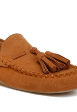 Load image into Gallery viewer, Kipstar Suede Round Toe Tassel Loafers