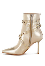 Load image into Gallery viewer, Jaunts Eyelets &amp; Studs Harness Ankle Boots