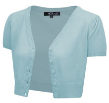 Load image into Gallery viewer, Cropped Bolero Knit Sweater Cardigan Short Sleeve