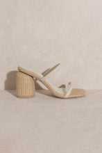 Load image into Gallery viewer, D-MARGARET-RAFFIA, HIGH HEEL, MULES