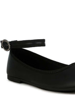 Load image into Gallery viewer, Danseur Ankle Strap Detail Ballet Flats