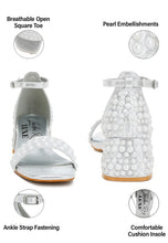 Load image into Gallery viewer, Nocturnal Rhinestone Embellished Shimmer Sandals