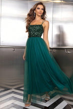 Load image into Gallery viewer, Lace-Up Backless Mesh Dress