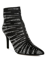 Load image into Gallery viewer, Toget Satin Rhinestone Ankle Party Boots