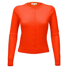 Load image into Gallery viewer, Long Sleeve Spandex Sweater Cardigan