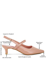 Load image into Gallery viewer, Abloom Kitten Heel Slingback Sandals