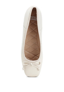 Lutten Square-Toe Bow Ballerinas