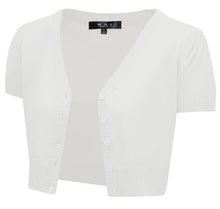 Load image into Gallery viewer, Cropped Bolero Button Down plus Cardigan Sweater
