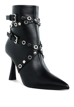 Load image into Gallery viewer, Jaunts Eyelets &amp; Studs Harness Ankle Boots
