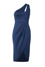Load image into Gallery viewer, Ruched Cutout Single Shoulder Dress
