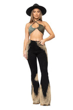 Load image into Gallery viewer, Bleach Bum Bell Bottoms- Inseam 32&quot;