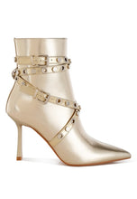 Load image into Gallery viewer, Jaunts Eyelets &amp; Studs Harness Ankle Boots