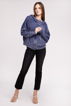 Load image into Gallery viewer, Acid Wash Cotton Waffle Hooded Zip-Up Jacket