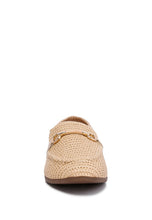 Load image into Gallery viewer, Asher Horsebit Embellished Raffia Loafers