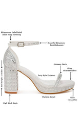 Load image into Gallery viewer, Ronan Rhinestones Embellished Block Sandals