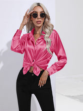 Load image into Gallery viewer, Collared Neck Buttoned Long Sleeve Shirt