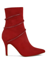 Load image into Gallery viewer, Roda Rhinestone Wrap-Around Stiletto Boots