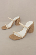 Load image into Gallery viewer, D-MARGARET-RAFFIA, HIGH HEEL, MULES
