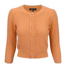 Load image into Gallery viewer, 3/4 Sleeve Cute Pattern Cropped Cardigan Sweater