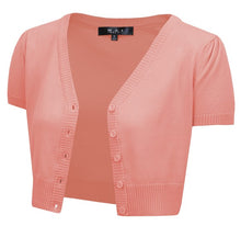 Load image into Gallery viewer, Cropped Bolero Knit Sweater Cardigan Short Sleeve