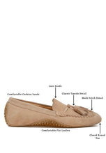 Load image into Gallery viewer, Kipstar Suede Round Toe Tassel Loafers