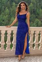 Load image into Gallery viewer, Cowl Neck Split Maxi Dress