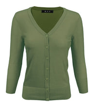 Load image into Gallery viewer, Crewneck Button Down Knit Plus Size  Cardigans