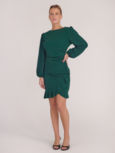Load image into Gallery viewer, Women&#39;s Dress Puff Sleeve Plain Color Ruffle Hem