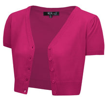 Load image into Gallery viewer, Cropped Bolero Knit Sweater Cardigan Short Sleeve