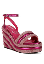 Load image into Gallery viewer, My Bliss Rhinestone Studded Wedge Sandals