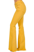 Load image into Gallery viewer, Bell Bottom Jean in Mustard