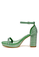 Load image into Gallery viewer, Ronan Rhinestones Embellished Block Sandals