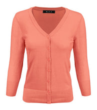 Load image into Gallery viewer, Crewneck Button Down Knit Plus Size  Cardigans