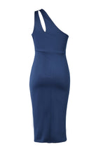 Load image into Gallery viewer, Ruched Cutout Single Shoulder Dress