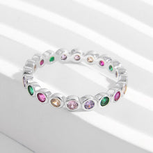 Load image into Gallery viewer, 925 Sterling Silver Contrast Zircon Ring