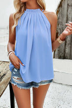 Load image into Gallery viewer, Ruched Grecian Neck Tank
