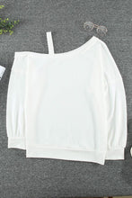Load image into Gallery viewer, Asymmetrical Neck Long Sleeve T-Shirt