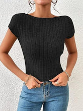 Load image into Gallery viewer, Backless Short Sleeve T-Shirt