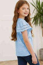 Load image into Gallery viewer, Round Neck Flutter Sleeve T-Shirt