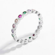 Load image into Gallery viewer, 925 Sterling Silver Contrast Zircon Ring