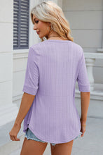Load image into Gallery viewer, Eyelet Half Sleeve T-Shirt