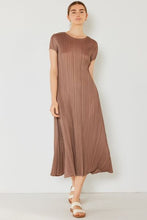 Load image into Gallery viewer, Pleated Cap Sleeve A-Line Dress