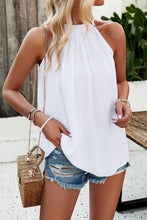 Load image into Gallery viewer, Ruched Grecian Neck Tank