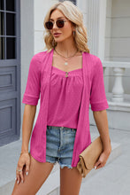 Load image into Gallery viewer, Eyelet Half Sleeve T-Shirt