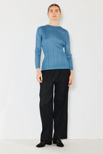 Load image into Gallery viewer, Pleated Long Sleeve Boatneck Top