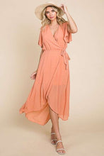 Load image into Gallery viewer, Culture Code Full Size Swiss Dot Tied Slit Short Sleeve Dress