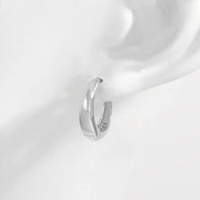 Load image into Gallery viewer, 925 Sterling Silver Inlaid Zircon Huggie Earrings