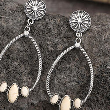Load image into Gallery viewer, Artificial Turquoise Teardrop Earrings