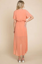 Load image into Gallery viewer, Culture Code Full Size Swiss Dot Tied Slit Short Sleeve Dress