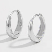 Load image into Gallery viewer, 925 Sterling Silver Inlaid Zircon Huggie Earrings